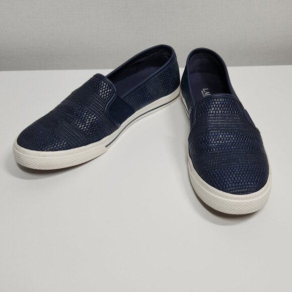 Lauren Ralph Lauren Shoes - Lauren Ralph Laren Women's Navy Blue Slip on Sneakers Size 6